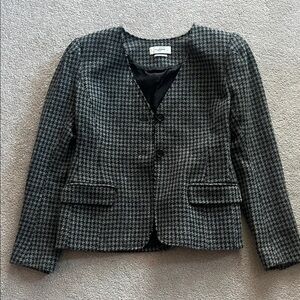 Isabel Marant Black and Gray Houndstooth Blazer
